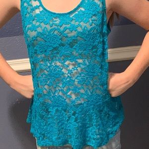 Teal Lace Blouse🔥👏